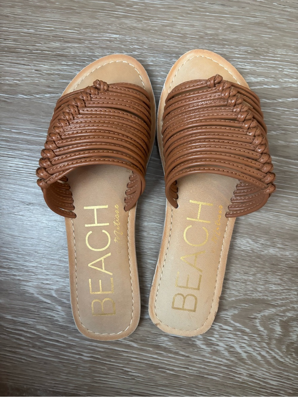 Matisse Tan Braided Slide Sandals for Women